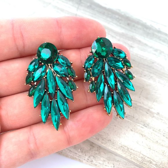 New ~ Anthropologie Ettika "Cry Me A River" Clear Crystal Drop Earrings - Picture 10 of 12